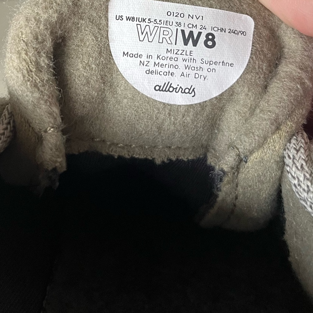 Allbirds Wool Mizzle Womens Cardamom Cream Sole Shoe Size 8 - Picture 5 of 7